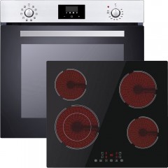 Davoline BXO 7210 + BVC 6005 Φούρνος άνω Πάγκου 72lt με Κεραμικές Εστίες Π59.4εκ. Inox